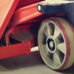 Heavy Duty caster wheel being used on a trolley in a Malaysian Warehouse